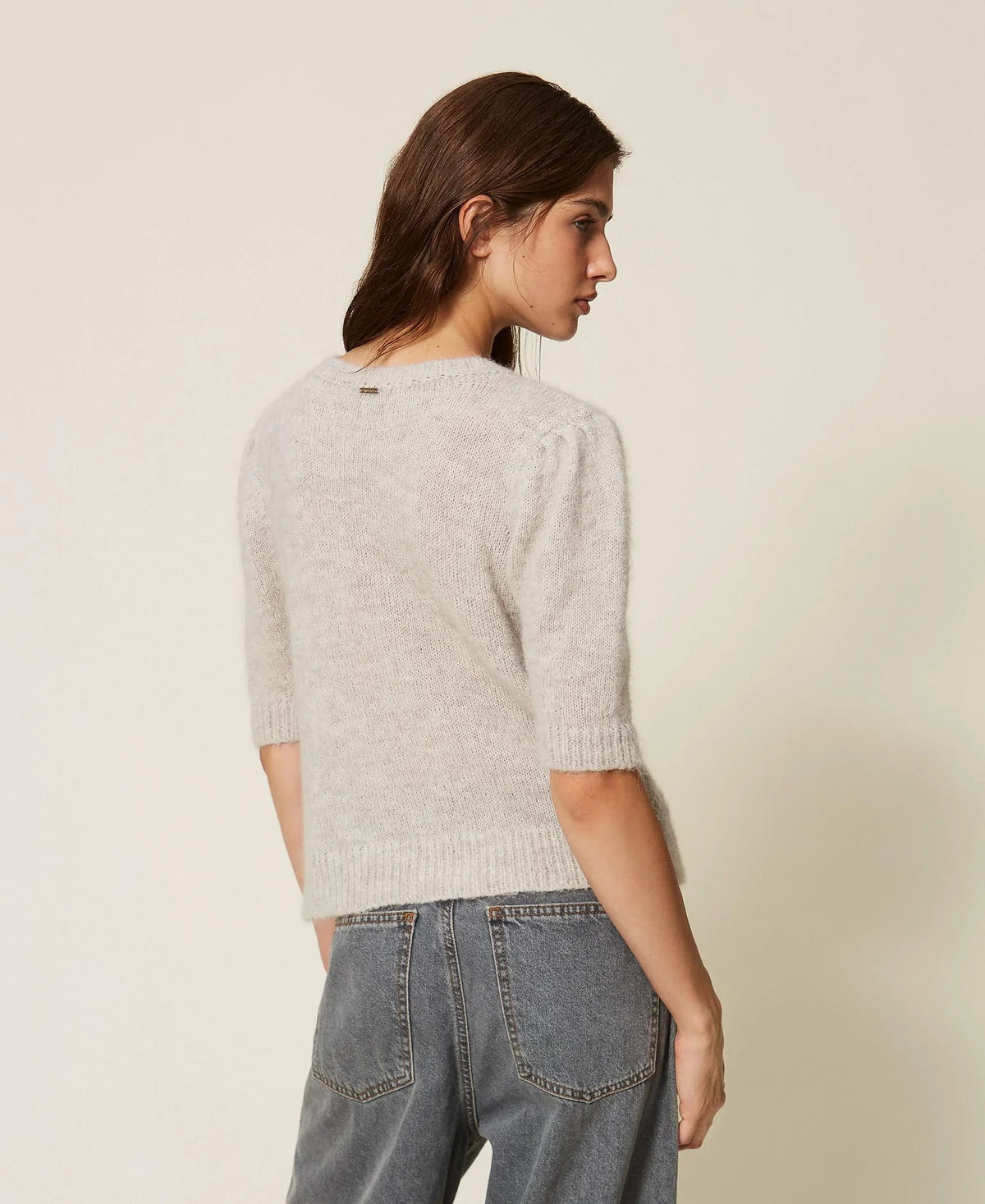 TWS-262TT3171 GREY ARGYLE TOP
