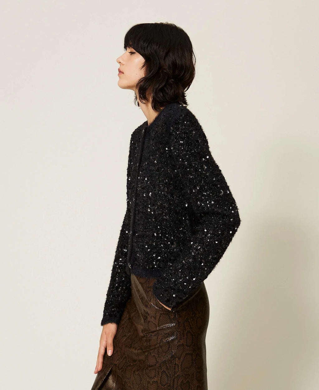TWS-262TT3300 BLACK SEQUIN JACKET