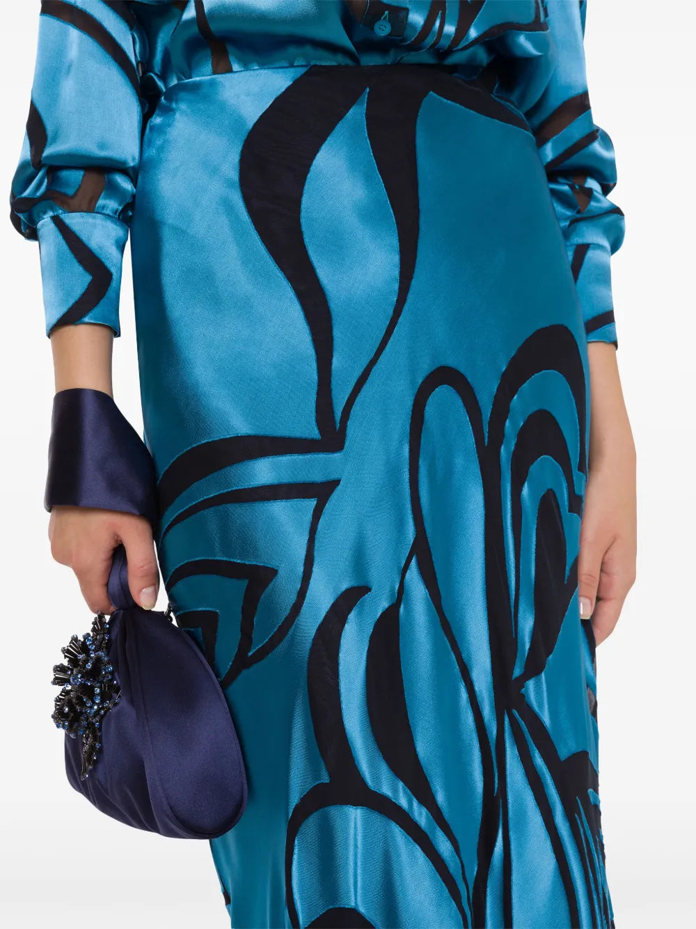 ABF-A0115 PINK PRINT SKIRT