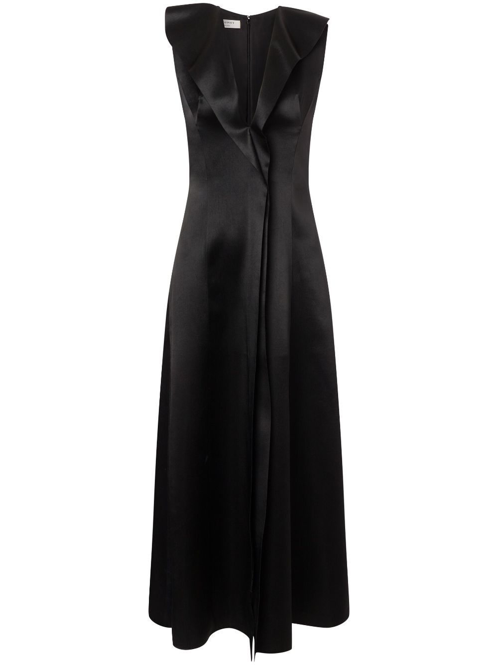 PHY-A0421 BLACK DUCHESS SLEEVELESS DRESS