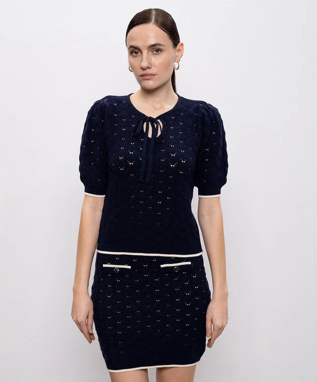 TWS-261TP3031 MIDNIGHT BLUE&WHITE TOP