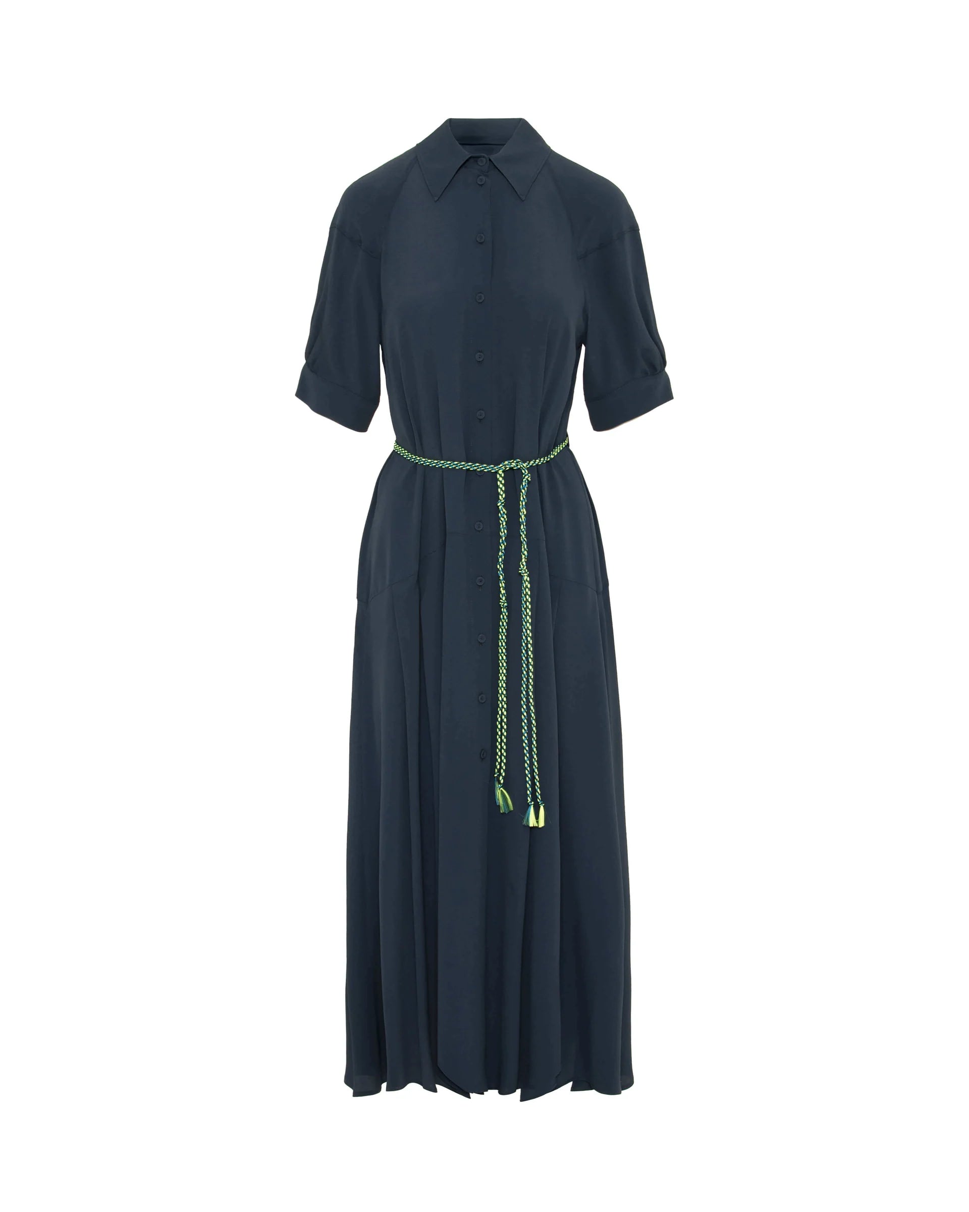 BEA-26FE6664TORRE NAVY SHIRT ROPE DRESS