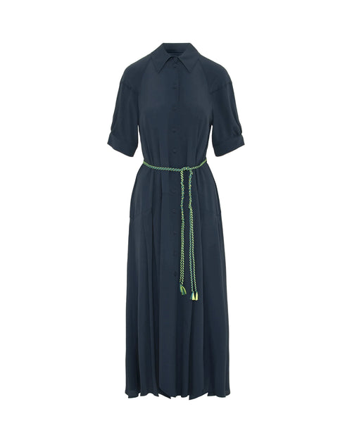 BEA-26FE6664TORRE NAVY SHIRT ROPE DRESS
