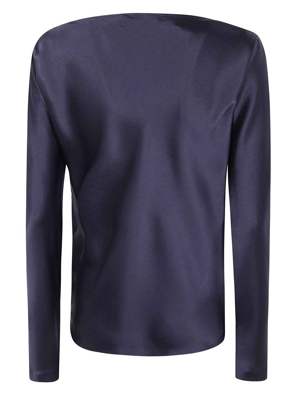 ABF-A0216 NAVY SATIN BLOUSE