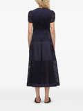 PLM-S251-90923BRG NAVY BROIDERIE TULIP DRESS