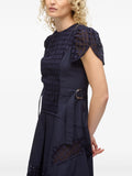 PLM-S251-90923BRG NAVY BROIDERIE TULIP DRESS