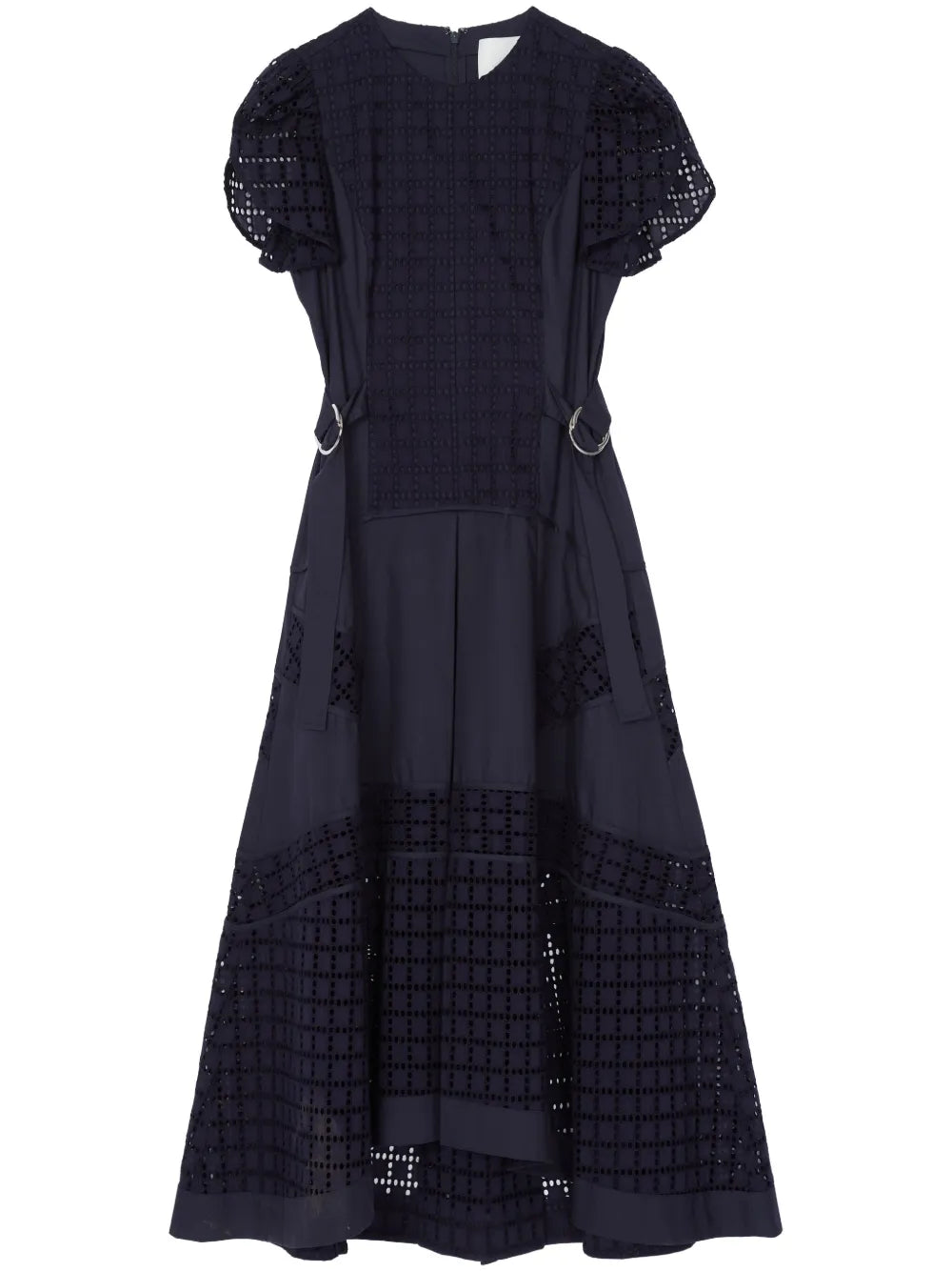 PLM-S251-90923BRG NAVY BROIDERIE TULIP DRESS