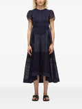 PLM-S251-90923BRG NAVY BROIDERIE TULIP DRESS