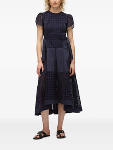 PLM-S251-90923BRG NAVY BROIDERIE TULIP DRESS
