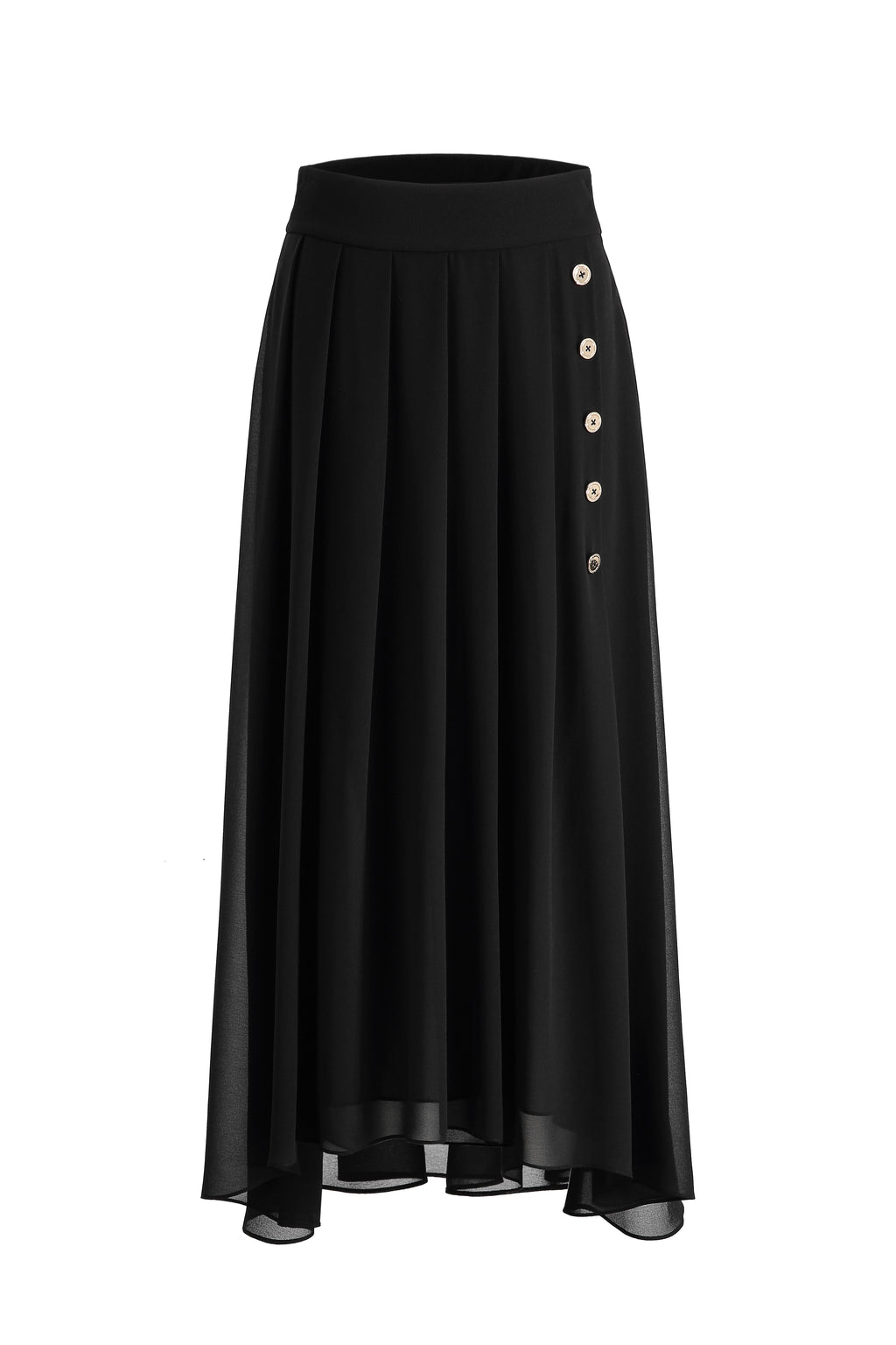 EDP-071108 BLACK PLEAT STONE SKIRT