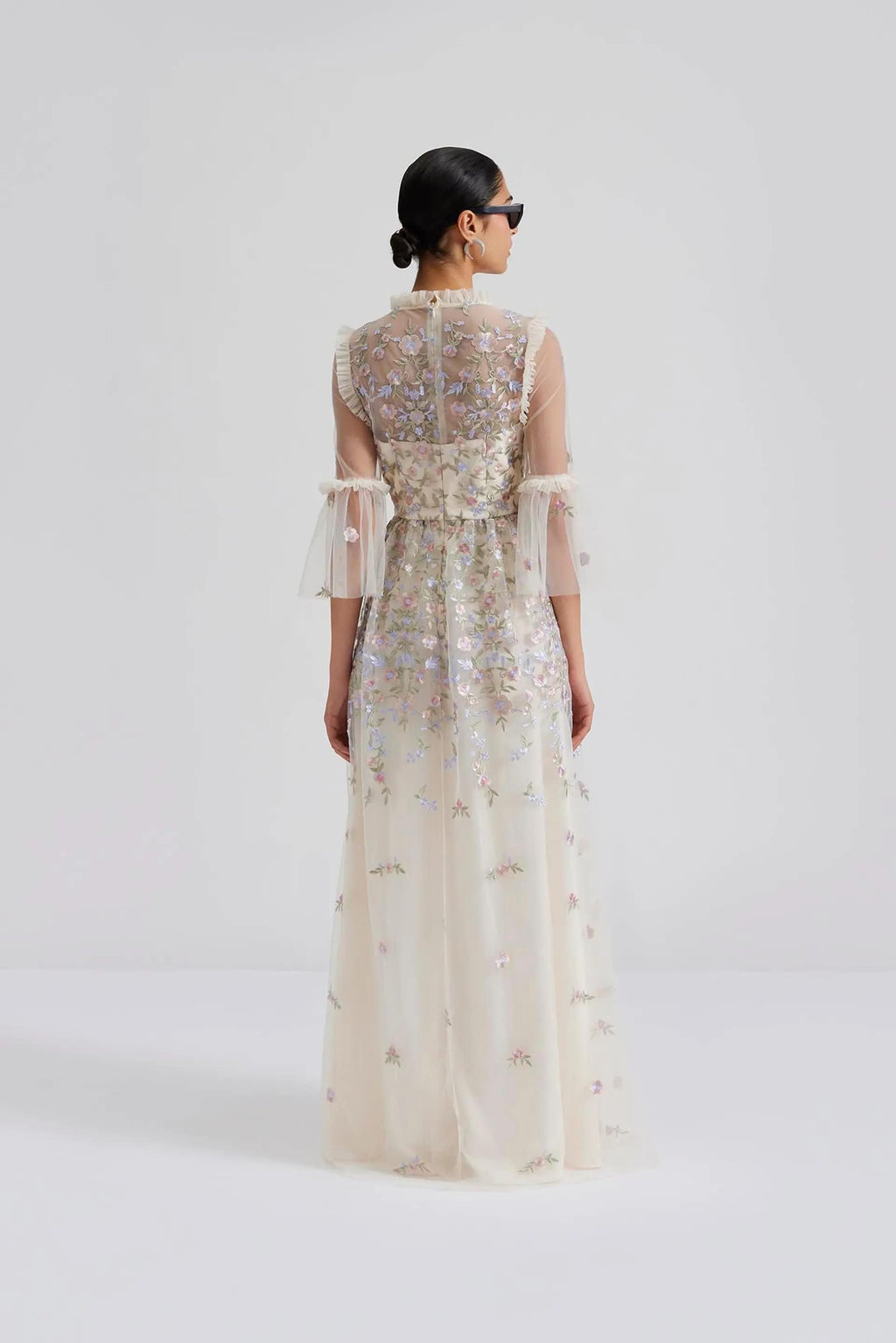 BYM-12247777 NICOLINA IVORY TULLE GOWN