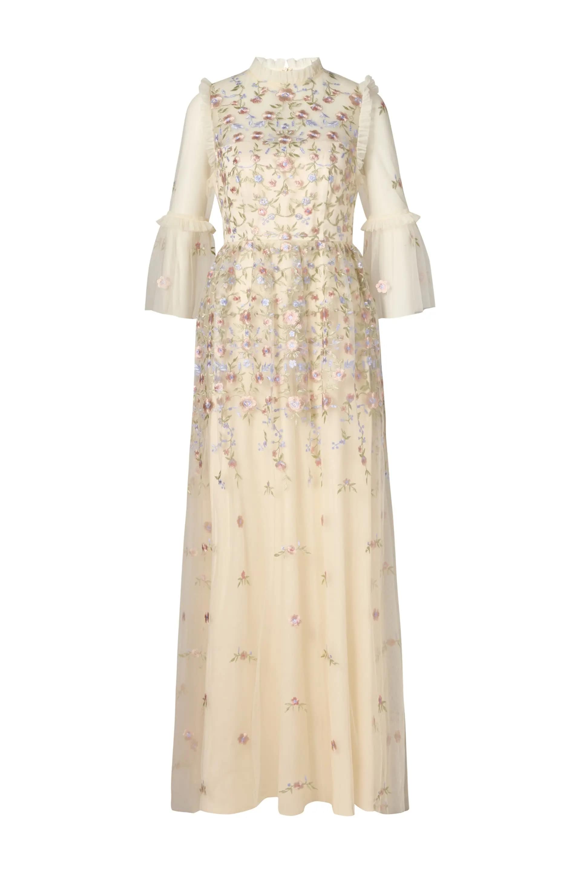 BYM-12247777 NICOLINA IVORY TULLE GOWN