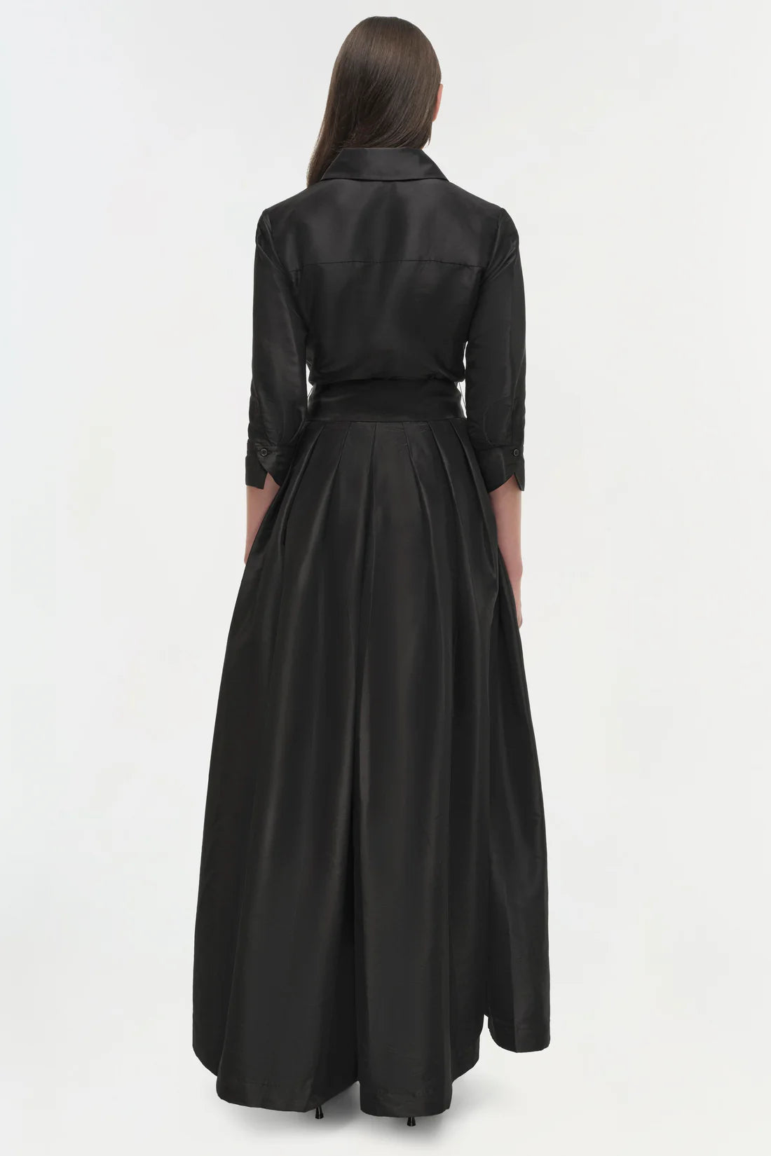 SMK-JULIP BLACK TAFFETA BELT DRESS
