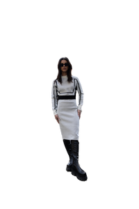 NOI-CH036 BLACK DOUBLE BORDER TOP