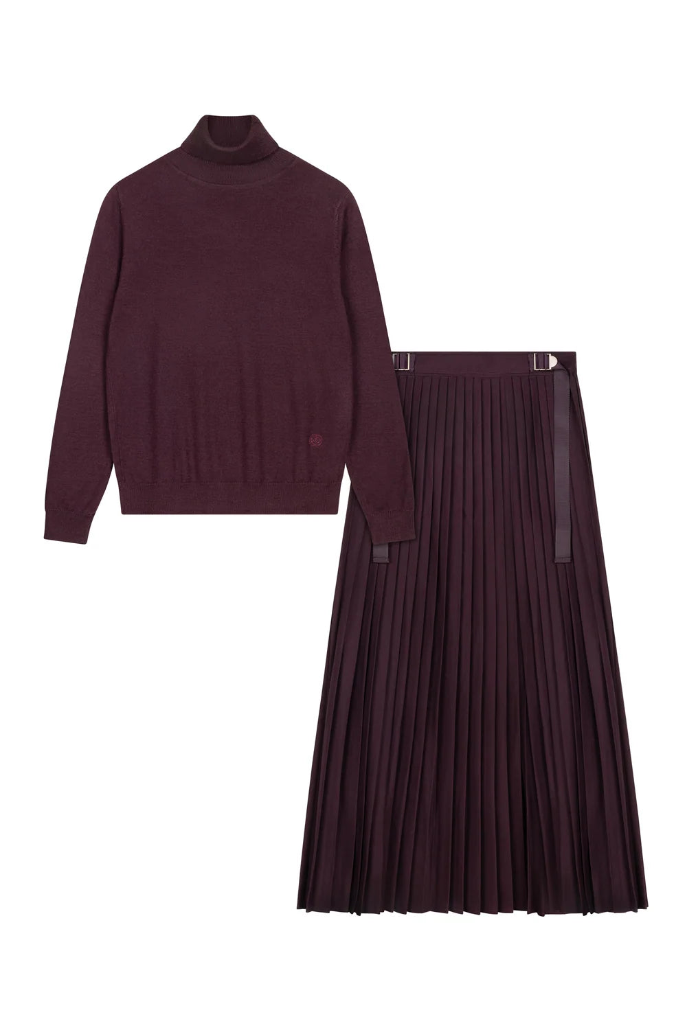 AVG-202609T BURGUNDY TURTLENECK TOP