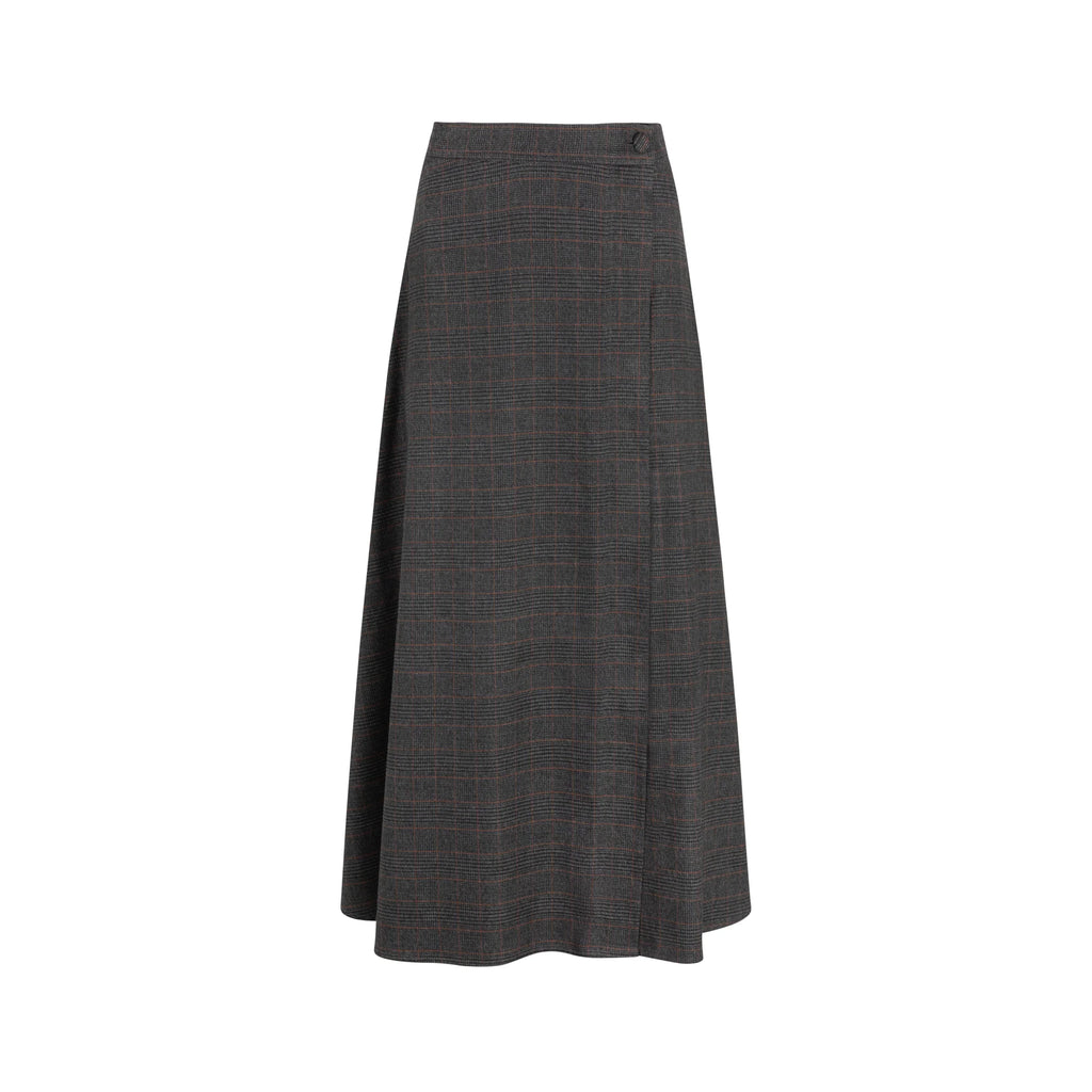 MUN-MNA5032 GREY PLAID AMARA SKIRT