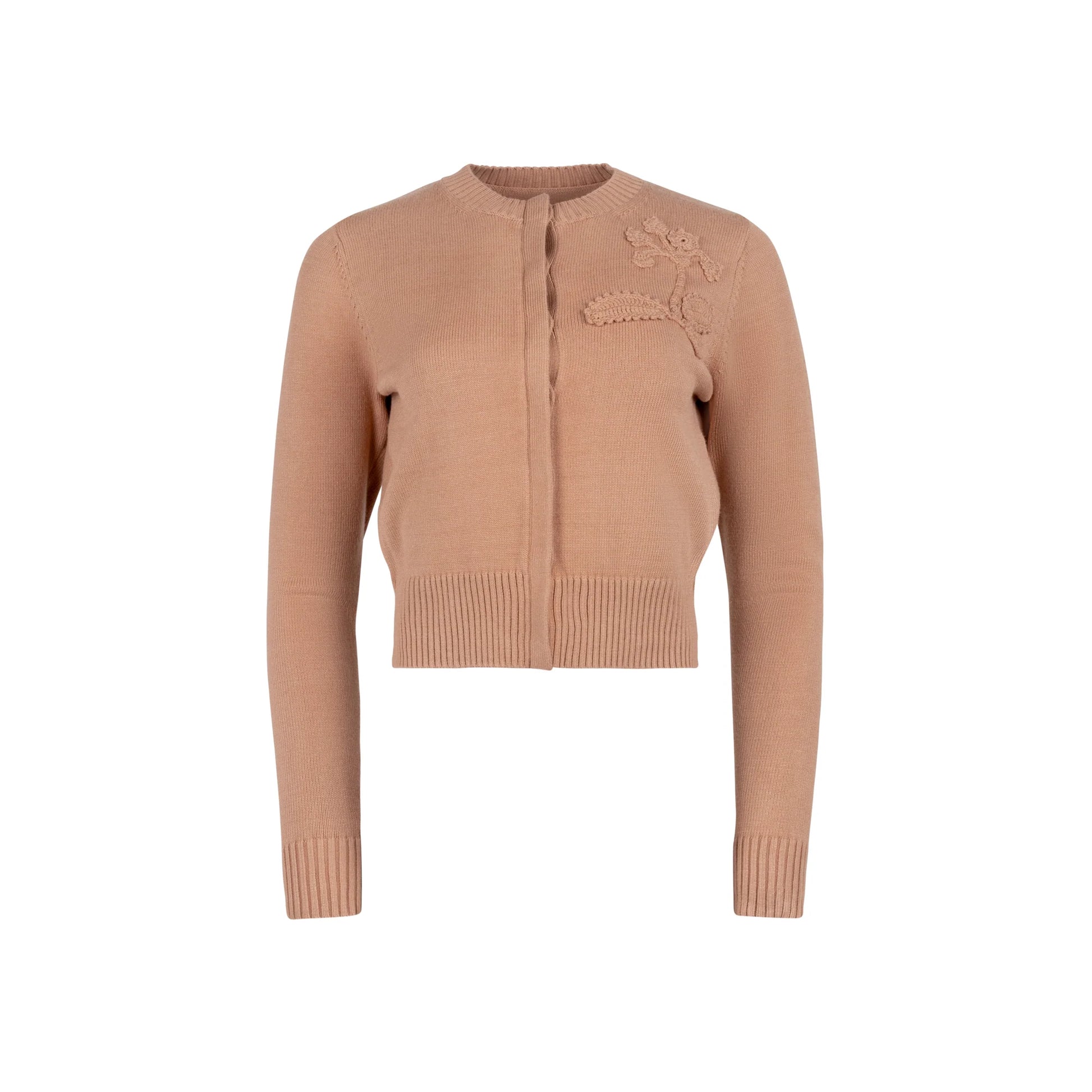 MUN-MNA5003 ROSE MODA KNIT FLOWER CARDIGAN