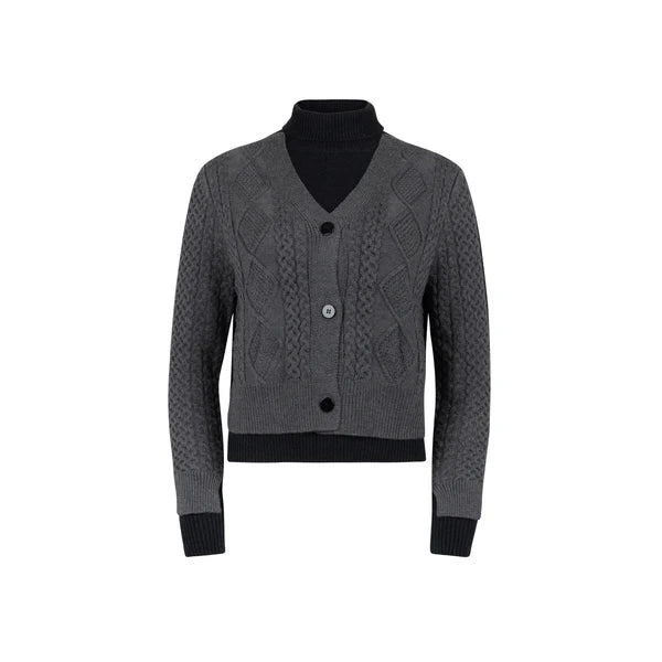 NUE-NUA4738 CHARCOAL RENZO CARDIGAN