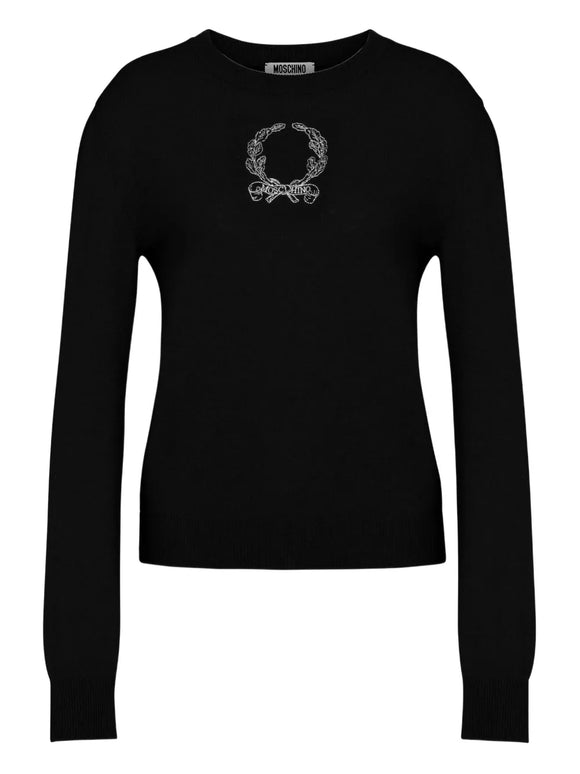 MSC-A0930 BEIGE&PINK WREATH LOGO TOP
