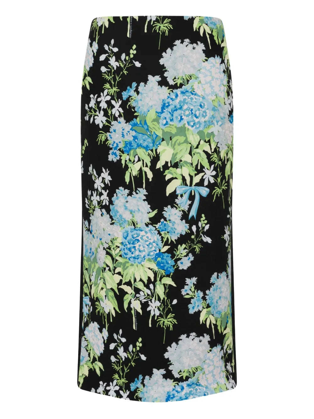 MSC-A0128 FLOWER PRINT SATIN SKIRT