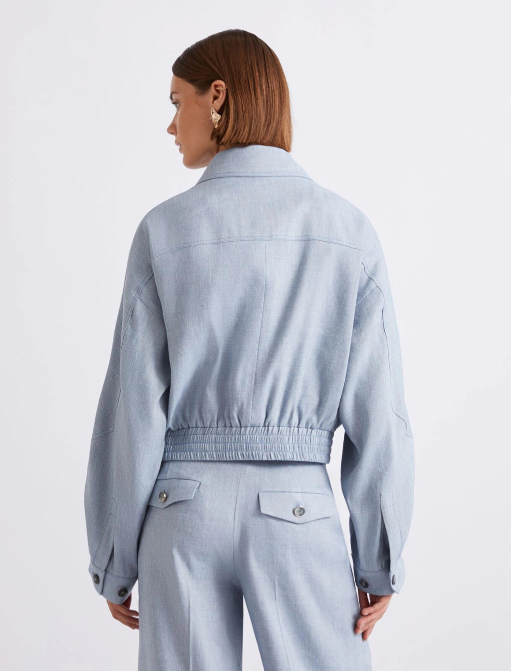 MRL-21304101 MLLVIRGOL LIGHT BLUE DIAMENTE JACKET