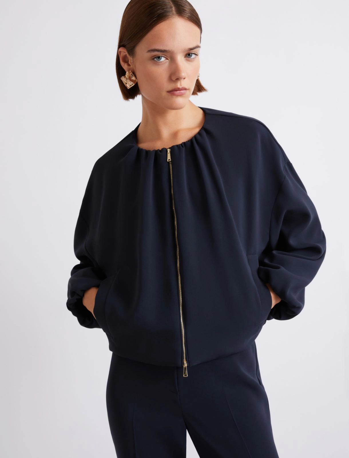 MRL-26130491 MLLBELLO BLACK ZIP JACKET