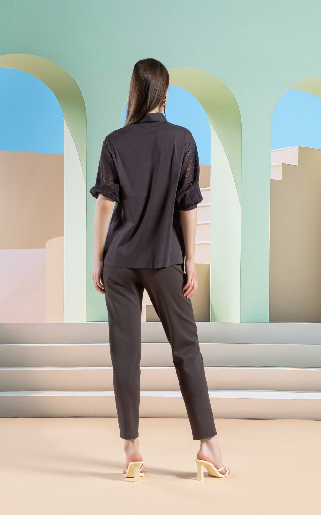 SHS-30 3044/P BLACK SHIRT
