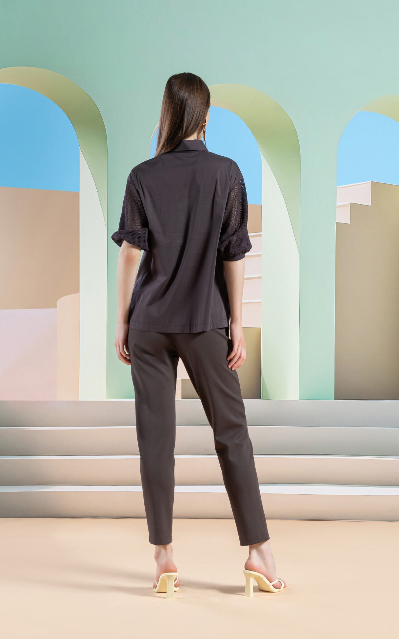 SHS-30 3044/P BLACK SHIRT