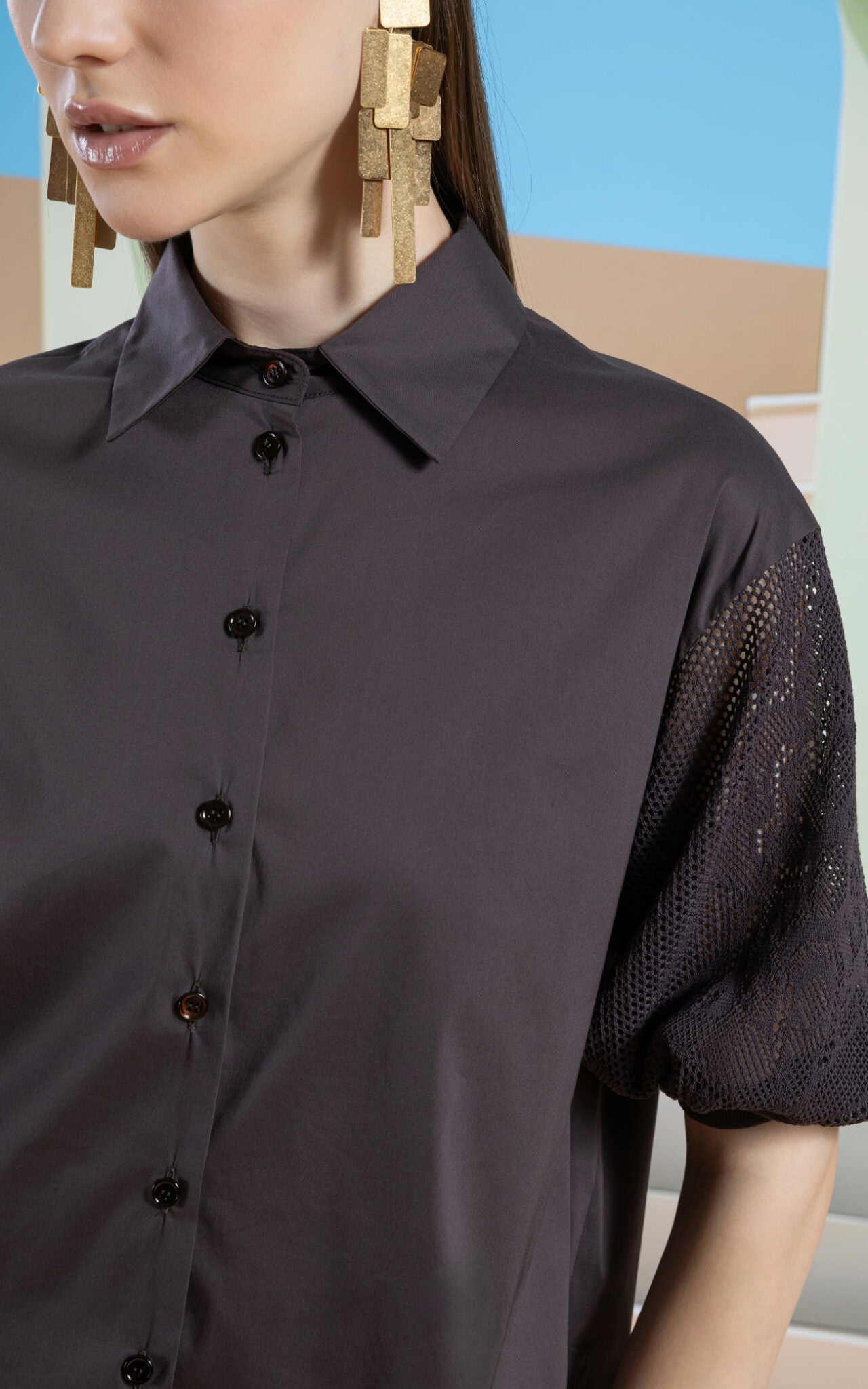 SHS-30 3044/P BLACK SHIRT