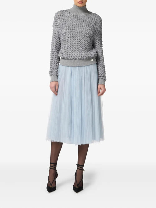 ELS-GO15057 BLUE CHAIN TULLE SKIRT