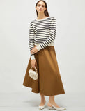 MRL-251310102 WON BLACK PLEATED SKIRT