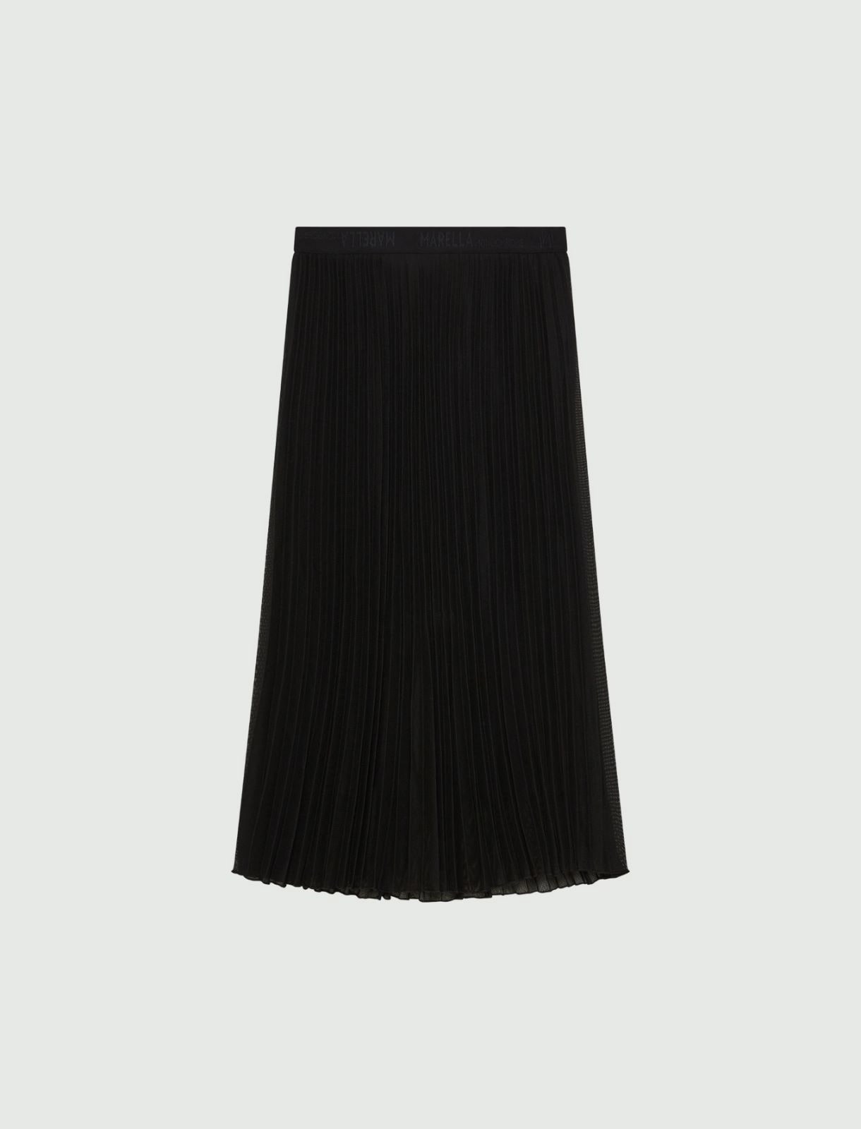 MRL-251310105 ACERBO BLACK PLEATED SKIRT