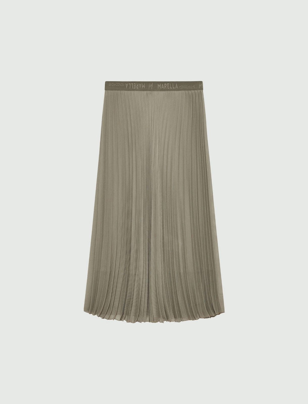 MRL-2513101065 ACERBO GREEN PLEATED SKIRT