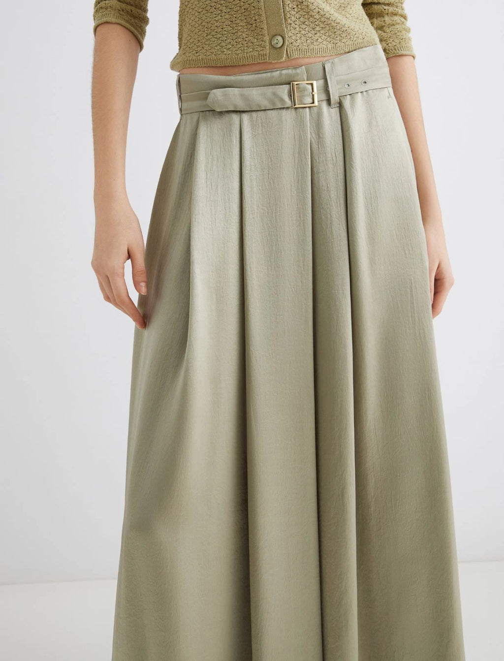 MRL-25231003 FONTANA BURGUNDY SATIN SKIRT