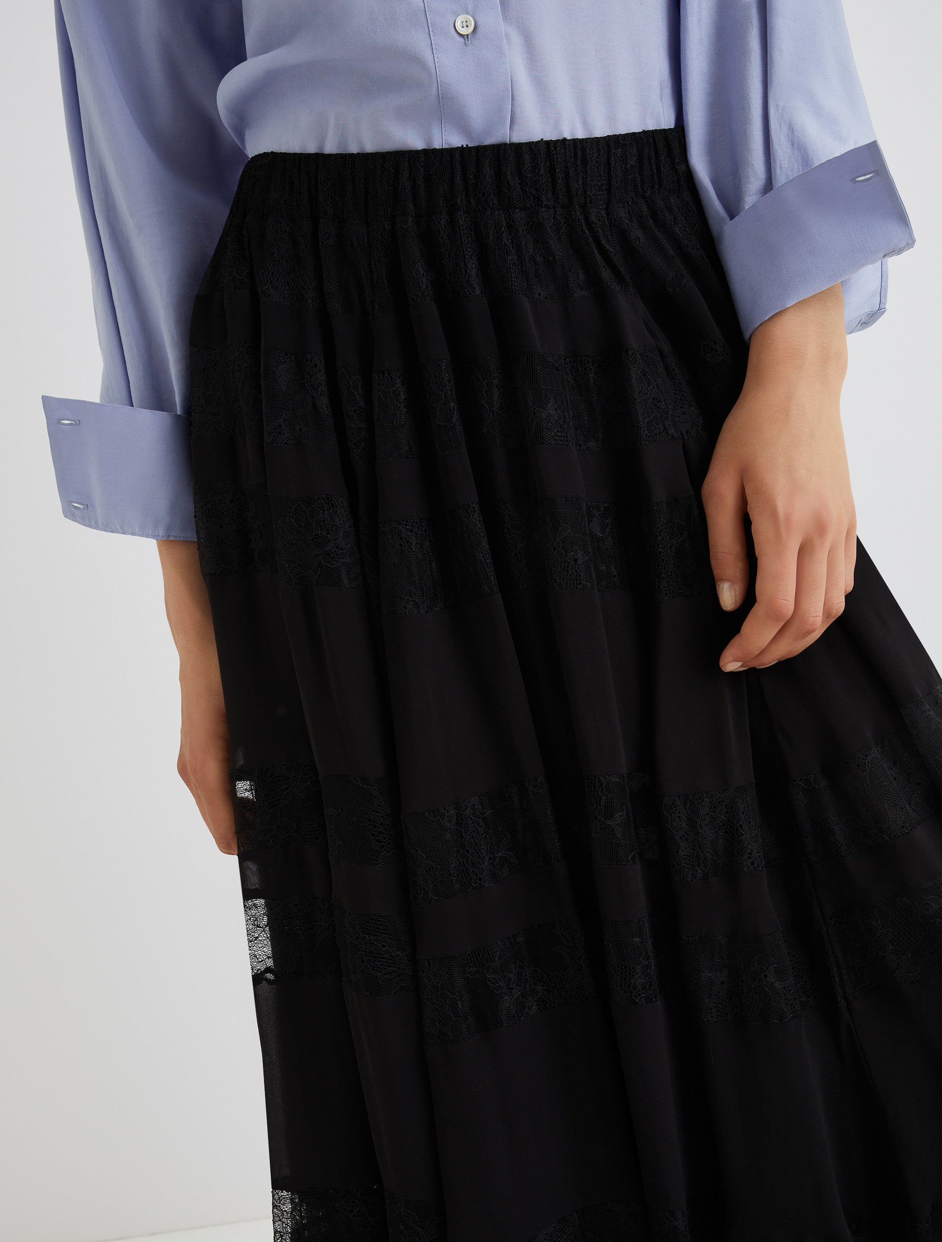 MRL-252310082 BIRD BLACK TULLE SKIRT