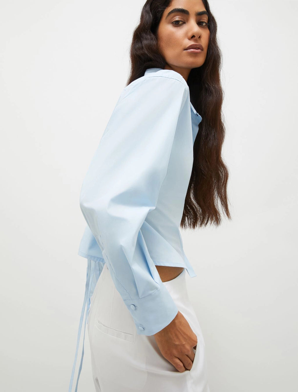 MRL-251311101 MARSALA LIGHT BLUE BLOUSE