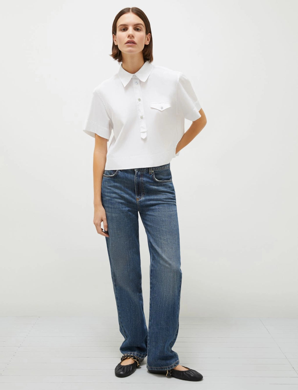 MRL-251311113 VERANDA OPTICAL WHITE BLOUSE