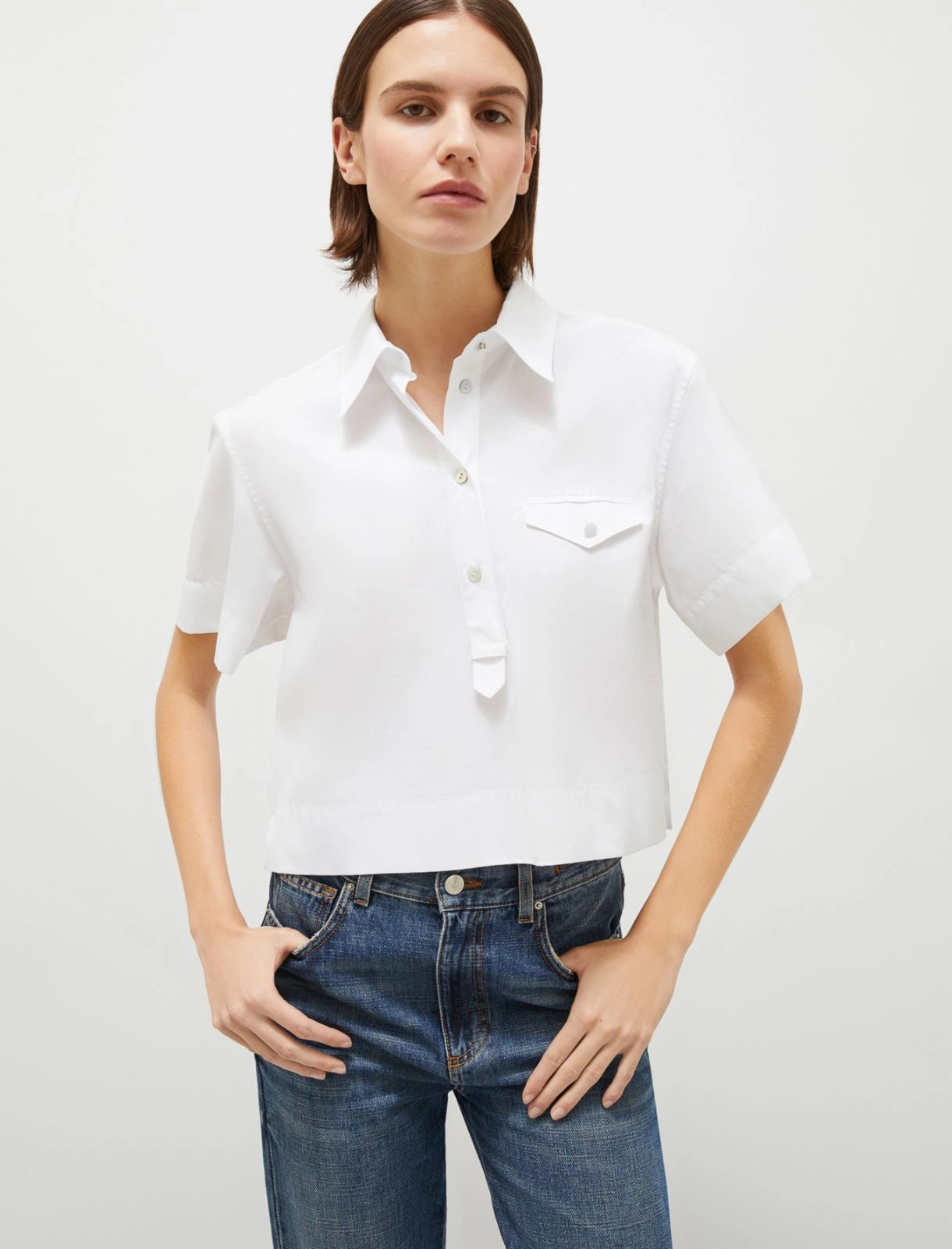 MRL-251311113 VERANDA OPTICAL WHITE BLOUSE