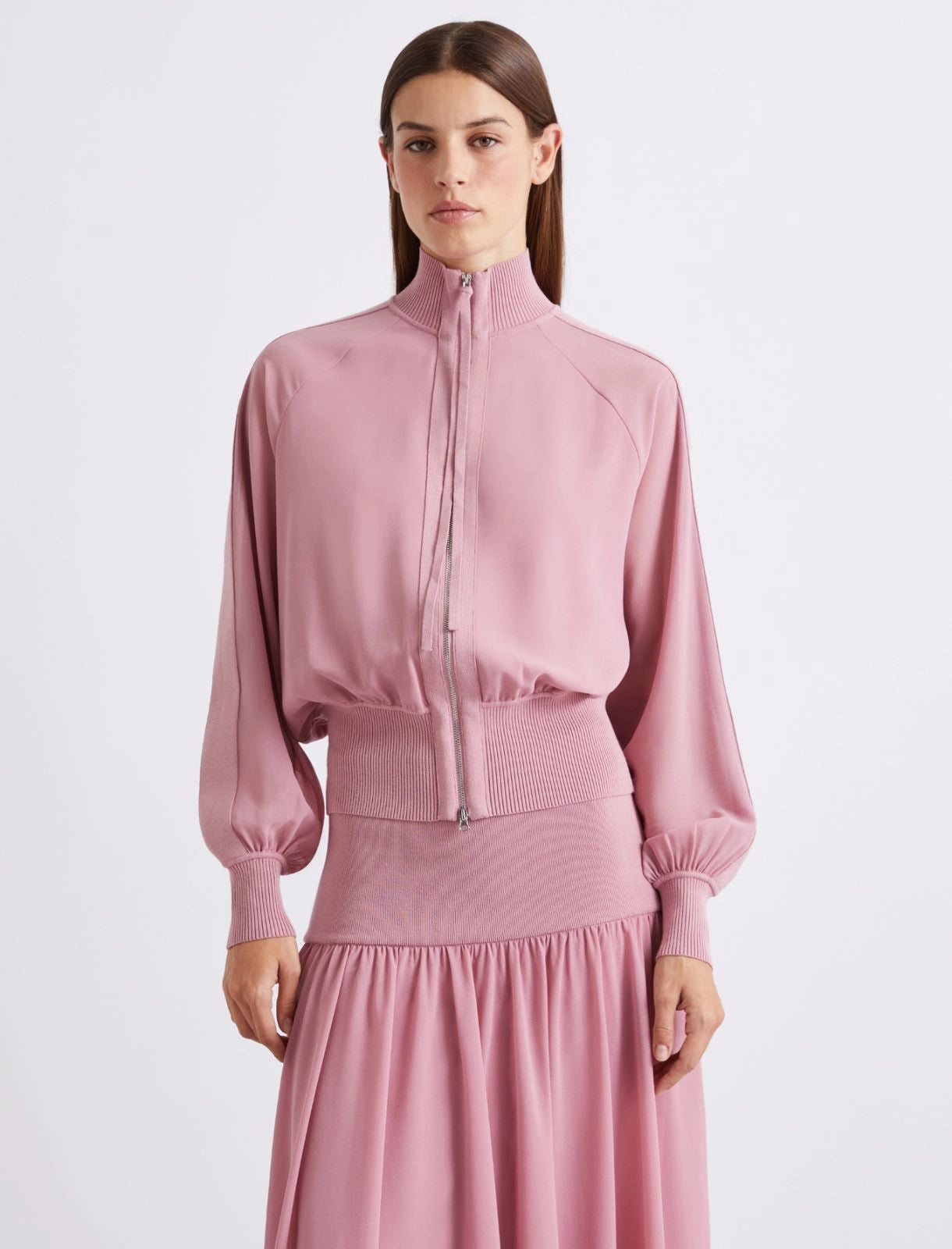 MRL-2613191021 MLLGUFO PINK ZIP TOP
