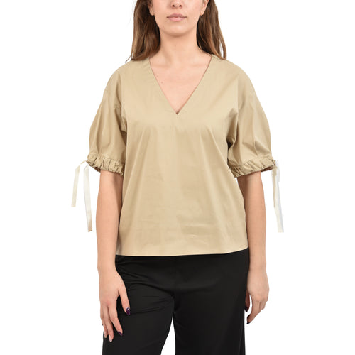 IBL-21711103 IBLPAPRICA SAND V-NECK BLOUSE