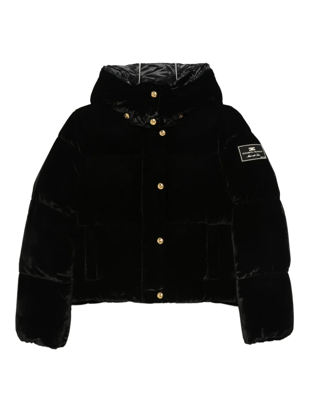 ELS-PI82D56 BLACK VELVET DOWN JACKET