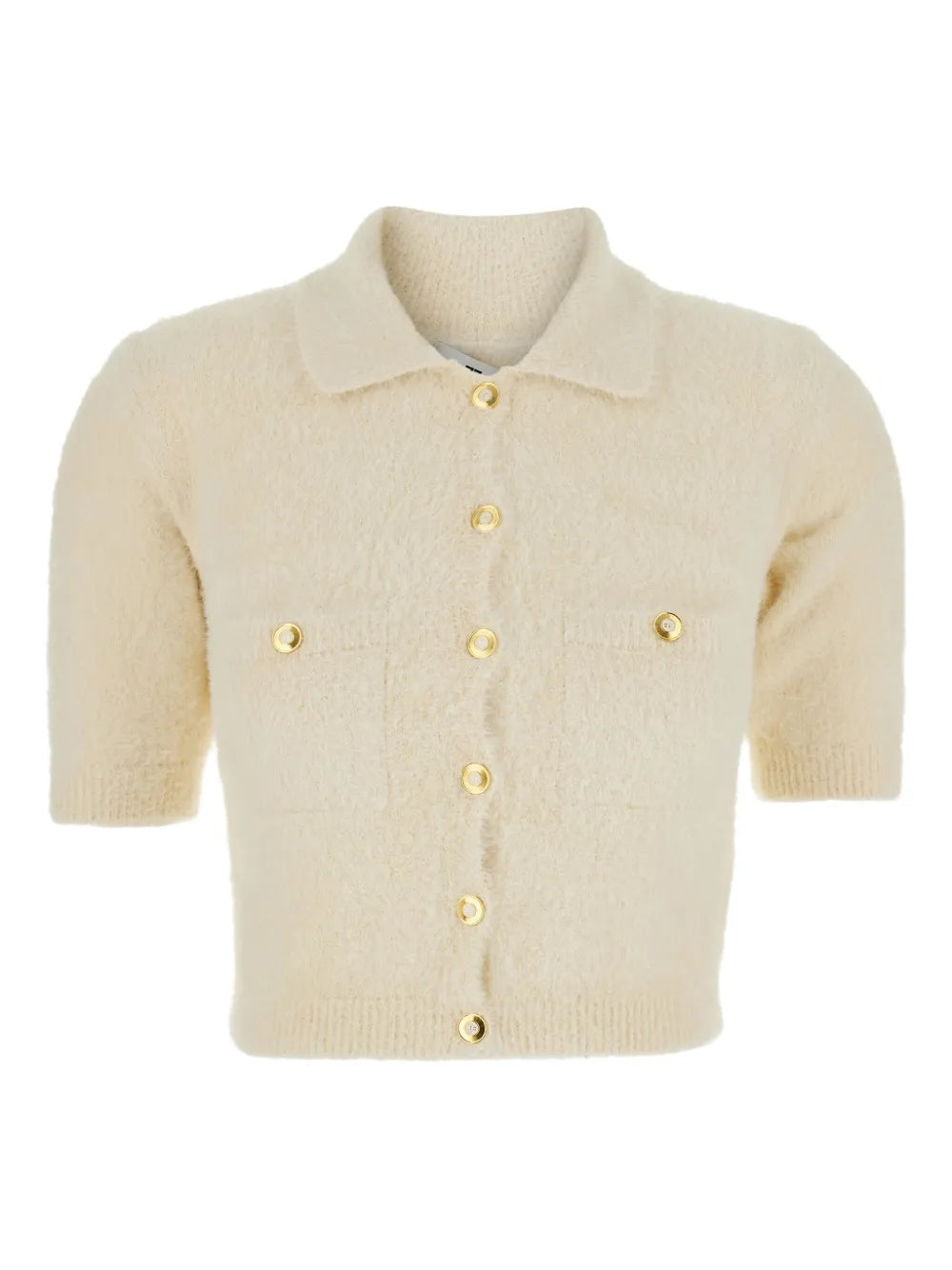 ELS-MK53T57 MILK KNIT POLO SHIRT