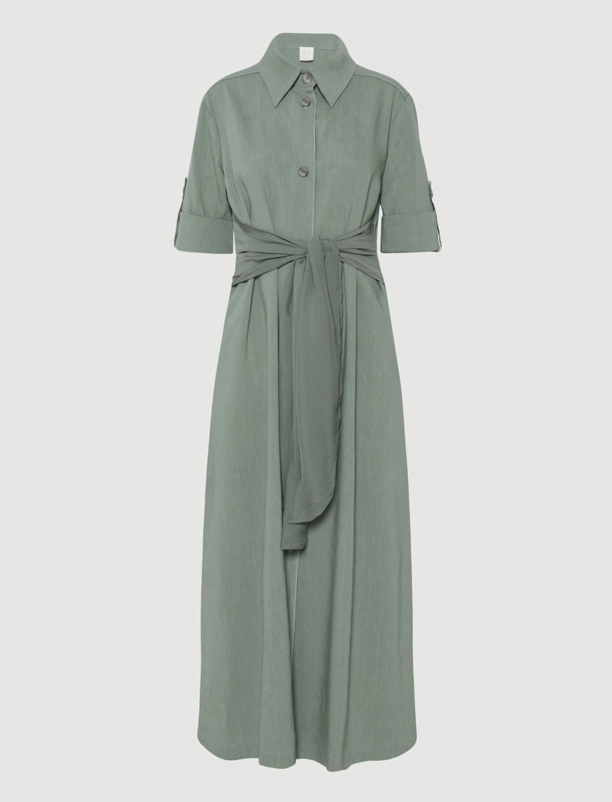 MRL-26132225 MLMMACINA IVORY TIE DRESS