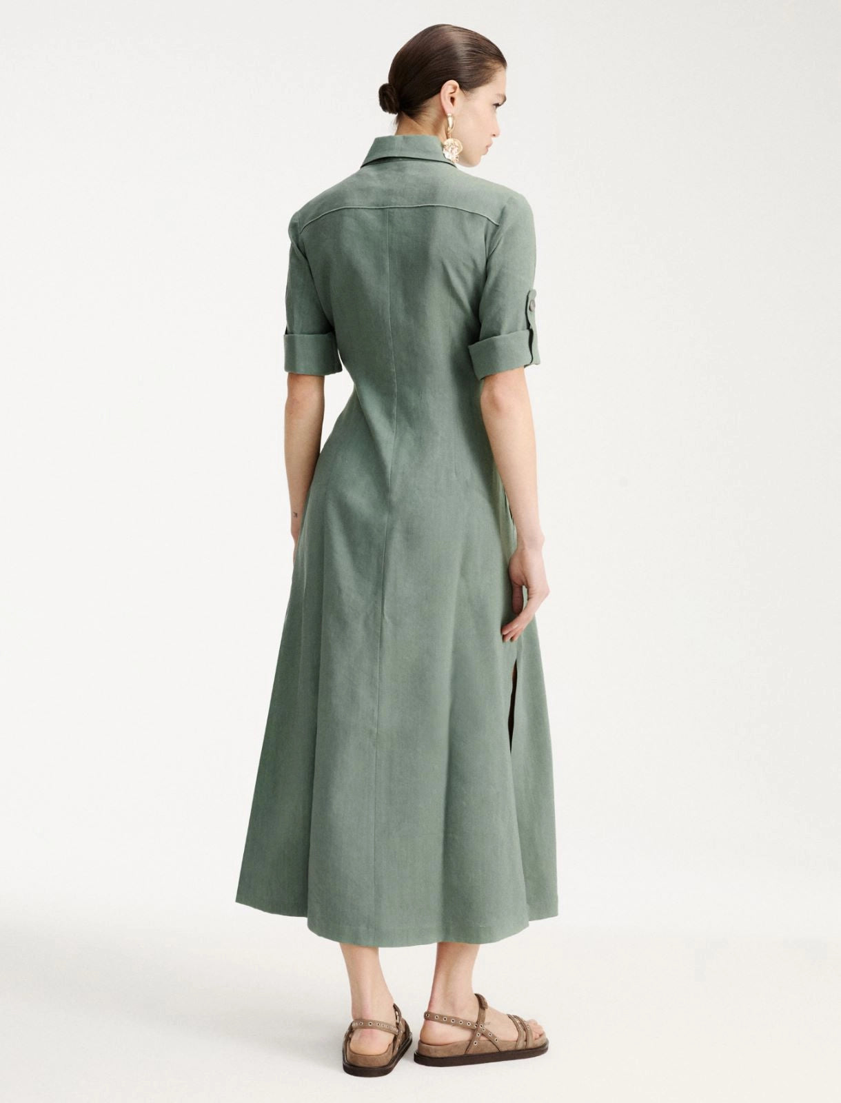 MRL-26132225 MLMMACINA IVORY TIE DRESS