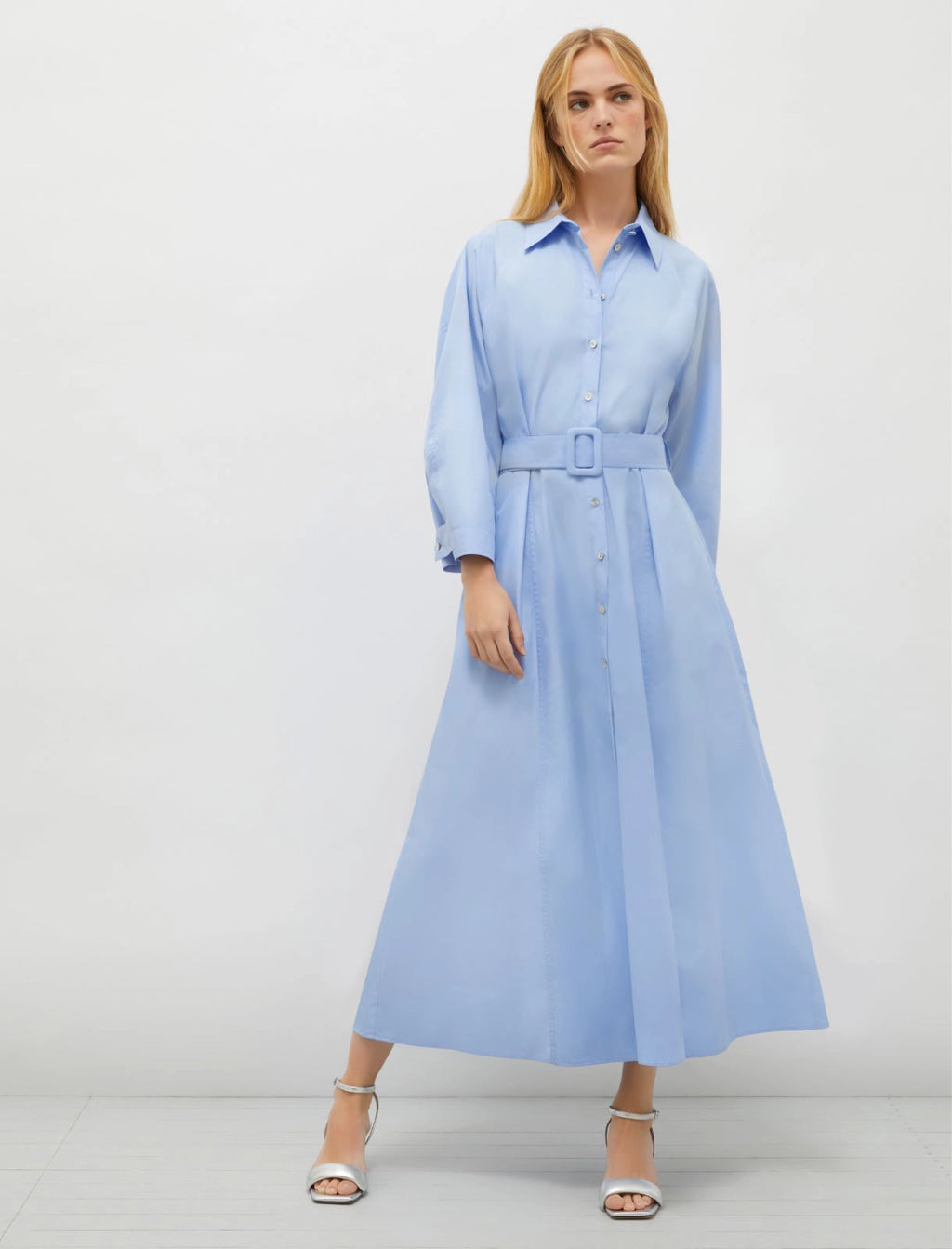 MRL-251322107 MADDA BLUE SHIRT DRESS