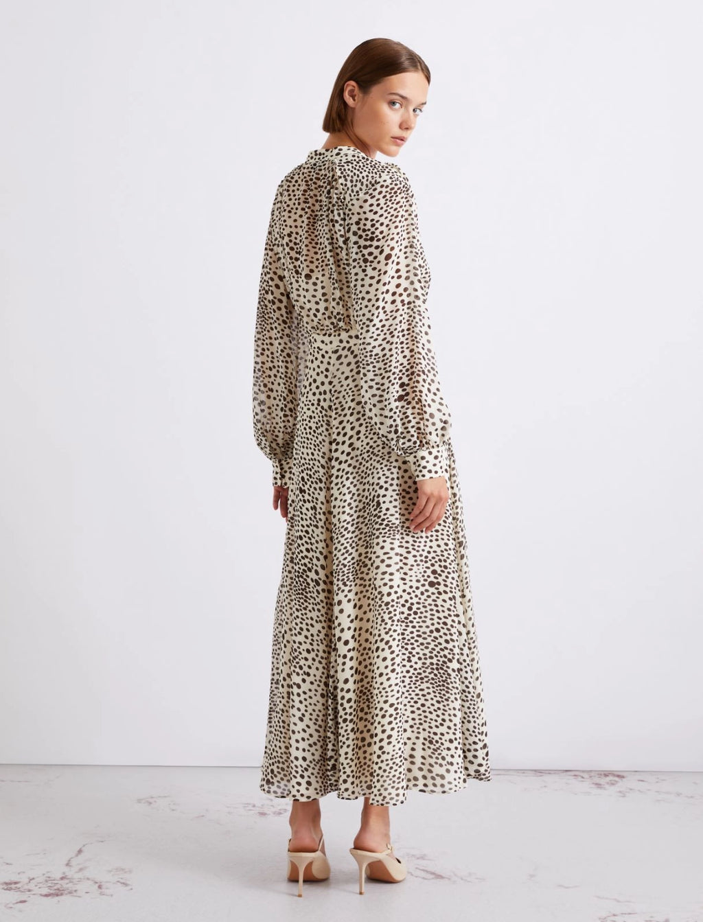 MRL-213221151 MLLMASTRO IVORY PRINT DRESS