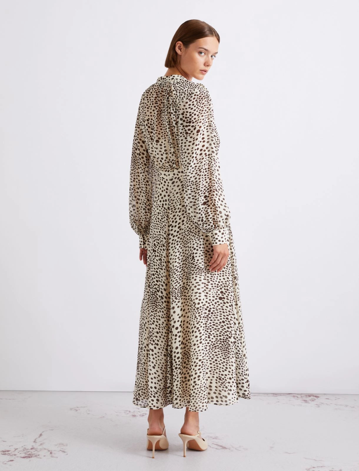 MRL-213221151 MLLMASTRO IVORY PRINT DRESS