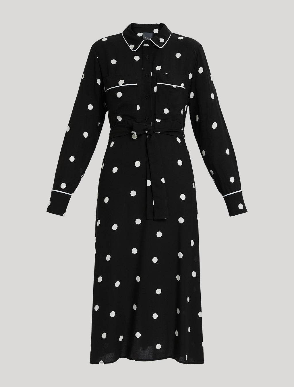 PER-1700 MOGOL BLK POLKA DOT DRESS