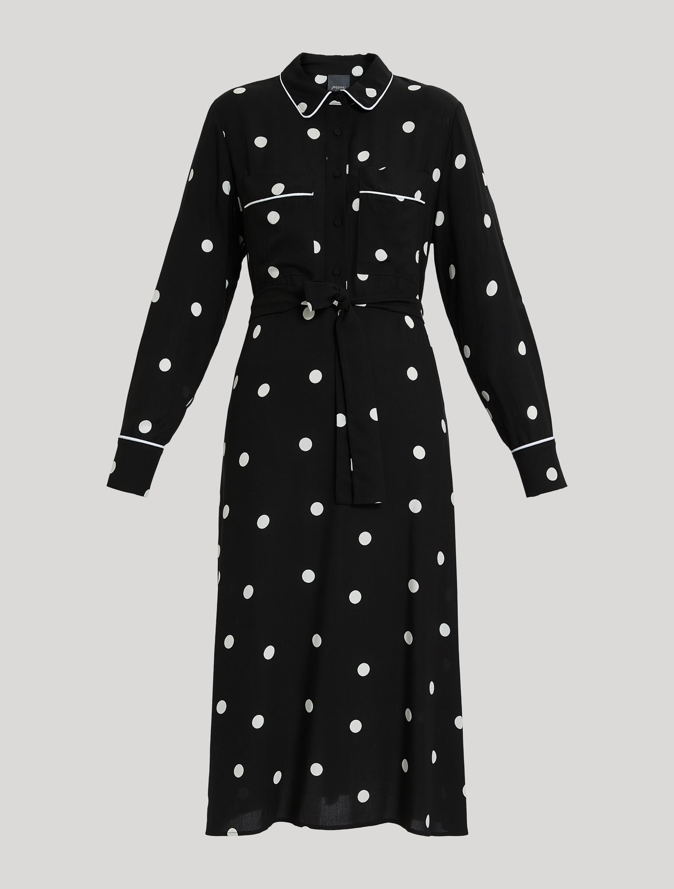 PER-1700 MOGOL BLK POLKA DOT DRESS