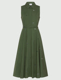 MRL-251322122 ENSIGN GREEN EMBROIDERED DRESS